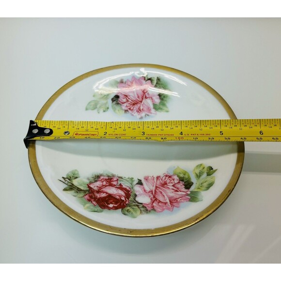 Zeh, Scherzer & Co Bavaria Plate Saucer Pink Roses Flowers Gold Trim 5.5” VNTG - Picture 3 of 9